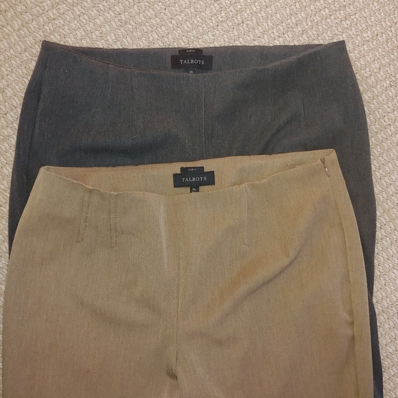 Talbots Pants - 2 Pair of Talbots Curvy 10L side zip stretchy dress slacks pants